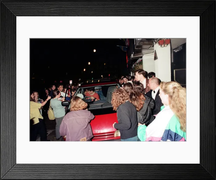 Framed Print : Hysteria hit the streets of Stockton as hundreds of screaming schoolgirls visit The Mall Framed Print : Hysteria hit the streets of Stockton as hundreds of screaming schoolgirls visit The Mall