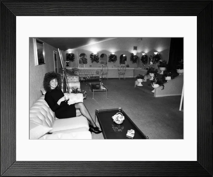 Framed Print : A young woman in the toilets at The Mall nightclub in Stockton. 15th December 1988 Framed Print : A young woman in the toilets at The Mall nightclub in Stockton. 15th December 1988