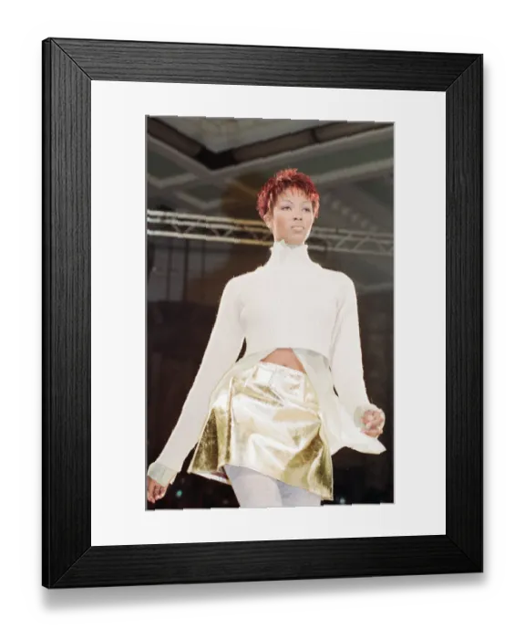 Framed Print : Naomi Campbell, models John Rocha at London Fashion Week 1993, 5th March 1993 Framed Print : Naomi Campbell, models John Rocha at London Fashion Week 1993, 5th March 1993