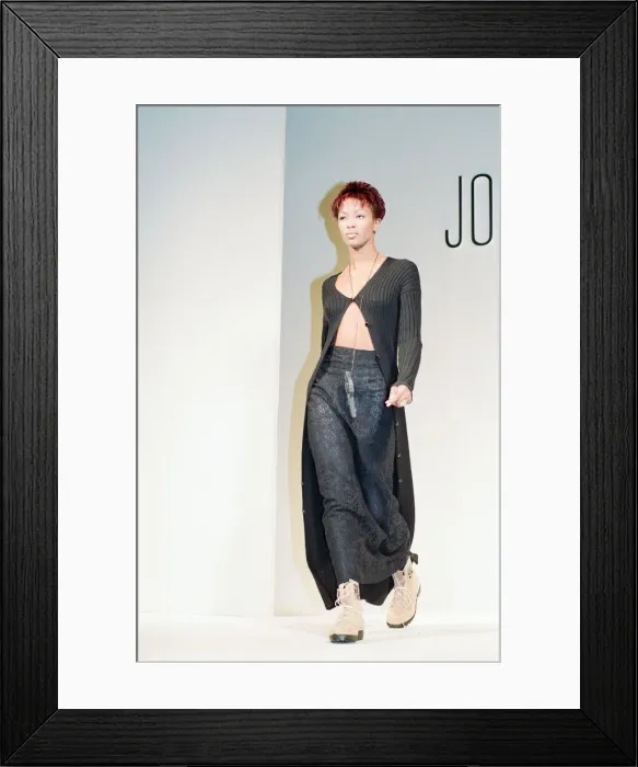 Framed Print : Naomi Campbell, models John Rocha at London Fashion Week 1993, 5th March 1993 Framed Print : Naomi Campbell, models John Rocha at London Fashion Week 1993, 5th March 1993