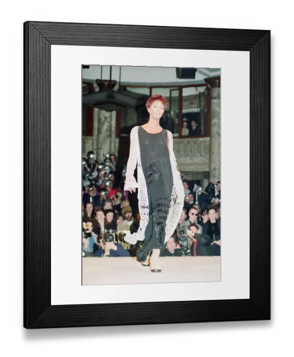 Framed Print : Naomi Campbell, models John Rocha at London Fashion Week 1993, 5th March 1993 Framed Print : Naomi Campbell, models John Rocha at London Fashion Week 1993, 5th March 1993