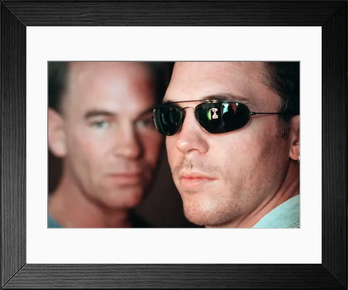Framed Print : Actors from the television series The X-Files, Nicolas Lea (in foreground Framed Print : Actors from the television series The X-Files, Nicolas Lea (in foreground