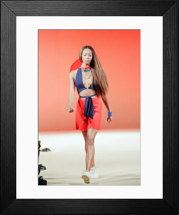 Framed Print : Naomi Campbell, London Fashion Week 1992, 10th October 1992