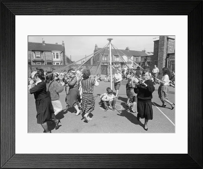 Framed Print : Maypole Dancing, Teesside, Circa May 1986 Framed Print : Maypole Dancing, Teesside, Circa May 1986