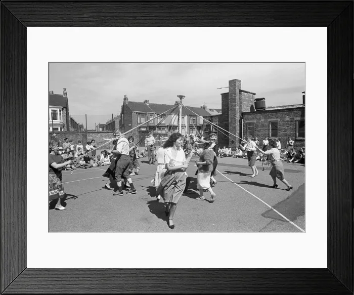 Framed Print : Maypole Dancing, Teesside, Circa May 1986 Framed Print : Maypole Dancing, Teesside, Circa May 1986