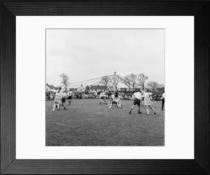 Framed Print : Maypole Dancing, Roseworth, Stockton-on-Tees, England, Circa May 1972 Framed Print : Maypole Dancing, Roseworth, Stockton-on-Tees, England, Circa May 1972