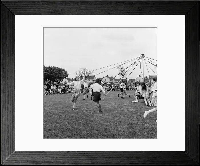 Framed Print : Maypole Dancing, Roseworth, Stockton-on-Tees, County Durham, England, Circa May 1972 Framed Print : Maypole Dancing, Roseworth, Stockton-on-Tees, County Durham, England, Circa May 1972