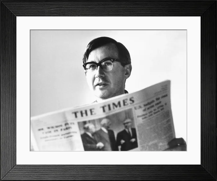 Framed Print : William Rees-Mogg January 1967 Editor of the Times Framed Print : William Rees-Mogg January 1967 Editor of the Times