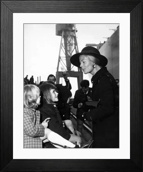 Framed Print : Katharine, Duchess of Kent at launching of Furness Bridge at Swan Hunter, Haverton Hill Framed Print : Katharine, Duchess of Kent at launching of Furness Bridge at Swan Hunter, Haverton Hill