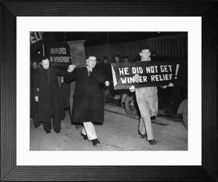 Framed Print : Headed by a propaganda coffin'delegates to the National Unemployed Workers Framed Print : Headed by a propaganda coffin'delegates to the National Unemployed Workers