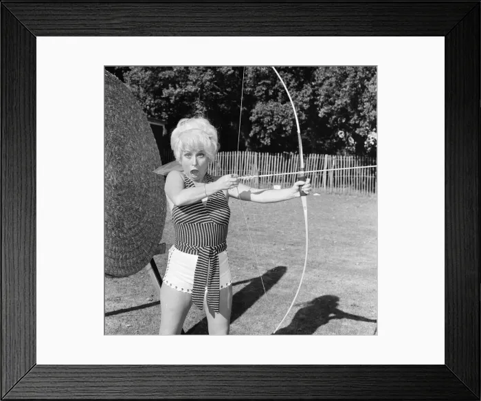 Framed Print : Barbara Windsor, Actress, 7th July 1976. Pictured, taking a break from an unusual role Framed Print : Barbara Windsor, Actress, 7th July 1976. Pictured, taking a break from an unusual role