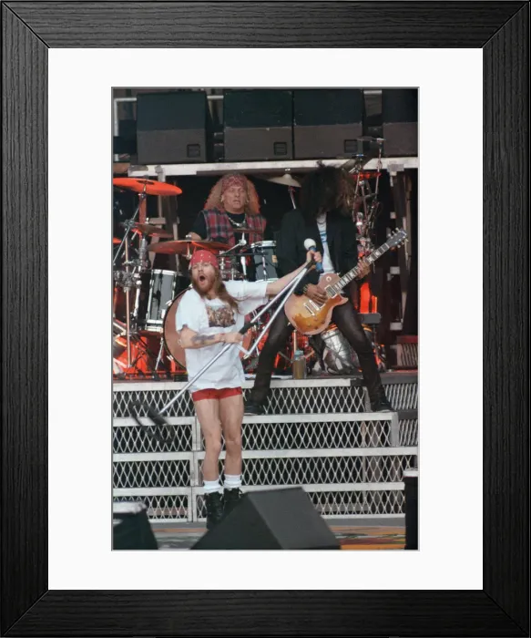 Framed Print : Guns N Roses concert held at Wembley Stadium, London during their Use You Illusion World Framed Print : Guns N Roses concert held at Wembley Stadium, London during their Use You Illusion World