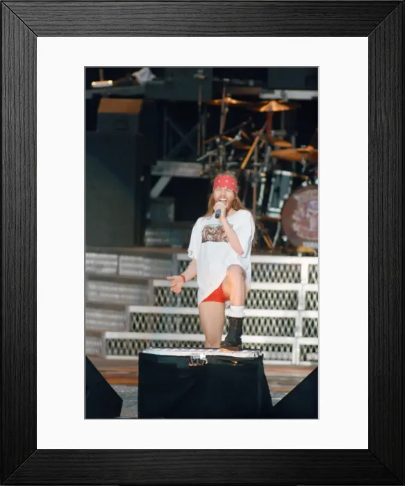 Framed Print : Guns N Roses concert held at Wembley Stadium, London during their Use You Illusion World Framed Print : Guns N Roses concert held at Wembley Stadium, London during their Use You Illusion World