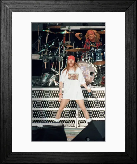 Framed Print : Guns N Roses concert held at Wembley Stadium, London during their Use You Illusion World Framed Print : Guns N Roses concert held at Wembley Stadium, London during their Use You Illusion World