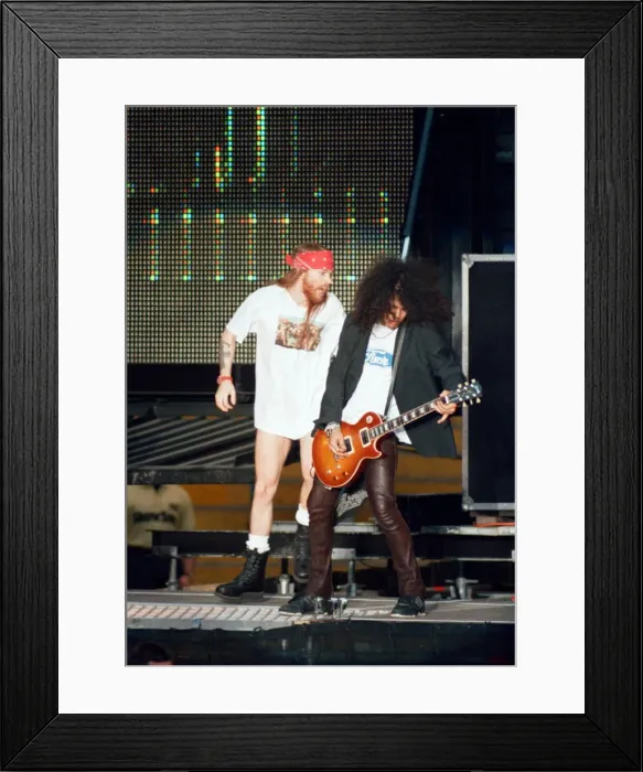 Framed Print : Guns N Roses concert held at Wembley Stadium, London during their Use You Illusion World Framed Print : Guns N Roses concert held at Wembley Stadium, London during their Use You Illusion World