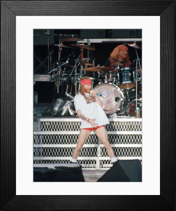Framed Print : Guns N Roses concert held at Wembley Stadium, London during their Use You Illusion World