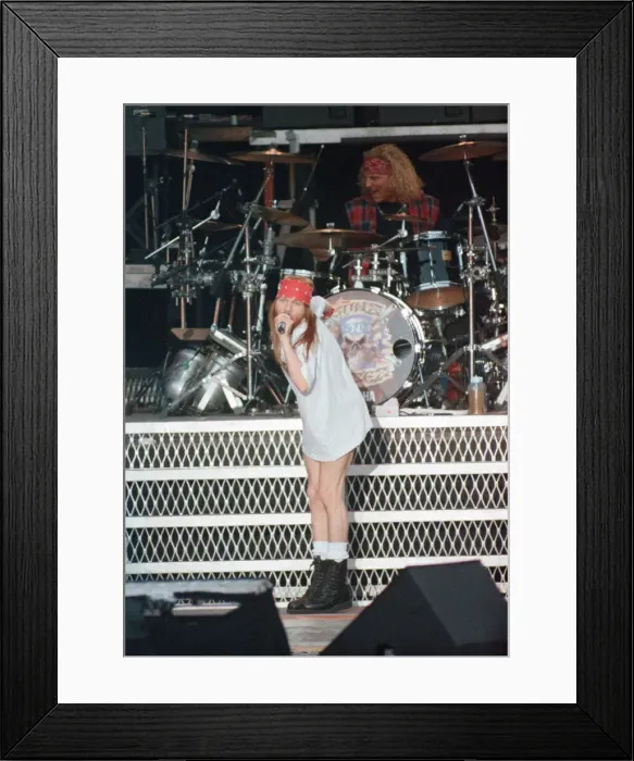 Framed Print : Guns N Roses concert held at Wembley Stadium, London during their Use You Illusion World Framed Print : Guns N Roses concert held at Wembley Stadium, London during their Use You Illusion World