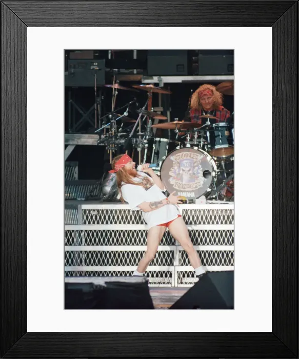 Framed Print : Guns N Roses concert held at Wembley Stadium, London during their Use You Illusion World Framed Print : Guns N Roses concert held at Wembley Stadium, London during their Use You Illusion World
