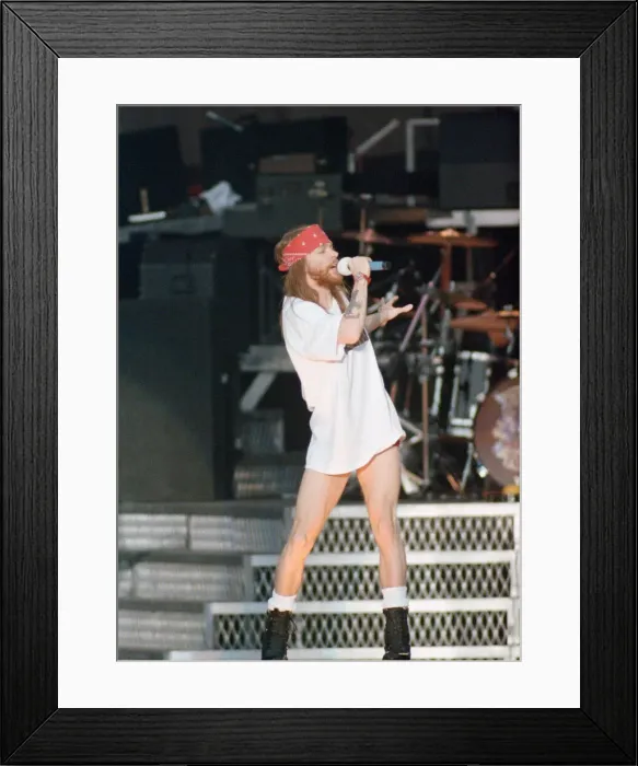 Framed Print : Guns N Roses concert held at Wembley Stadium, London during their Use You Illusion World Framed Print : Guns N Roses concert held at Wembley Stadium, London during their Use You Illusion World