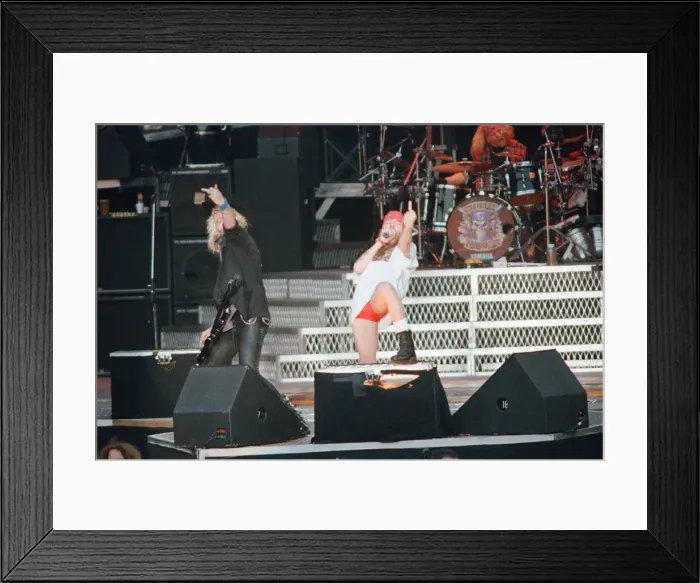 Framed Print : Guns N Roses concert held at Wembley Stadium, London during their Use You Illusion World Framed Print : Guns N Roses concert held at Wembley Stadium, London during their Use You Illusion World