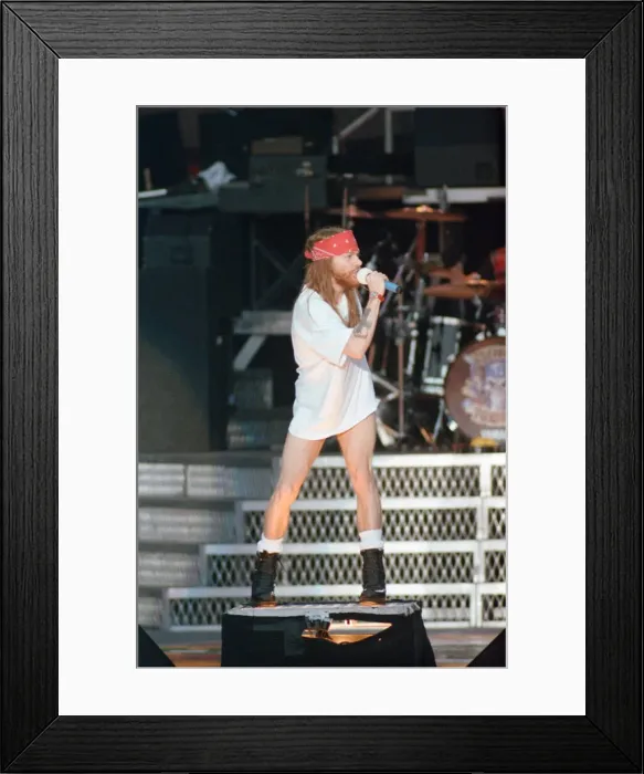 Framed Print : Guns N Roses concert held at Wembley Stadium, London during their Use You Illusion World Framed Print : Guns N Roses concert held at Wembley Stadium, London during their Use You Illusion World