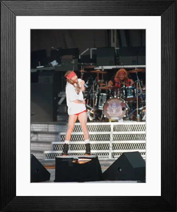 Framed Print : Guns N Roses concert held at Wembley Stadium, London during their Use You Illusion World Framed Print : Guns N Roses concert held at Wembley Stadium, London during their Use You Illusion World