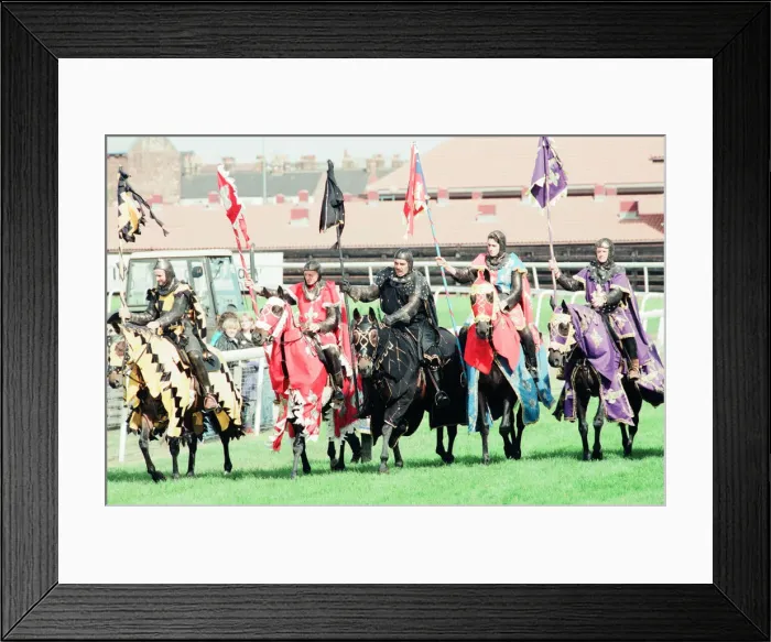 Framed Print : Charity race day at Redcar, Tees Valley, North Yorkshire, England, 27th August 1995 Framed Print : Charity race day at Redcar, Tees Valley, North Yorkshire, England, 27th August 1995