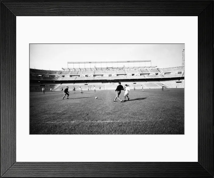 Framed Print : Behind the scenes at Real Madrid Football Club, Santiago Bernabeu Stadium, Madrid, Spain
