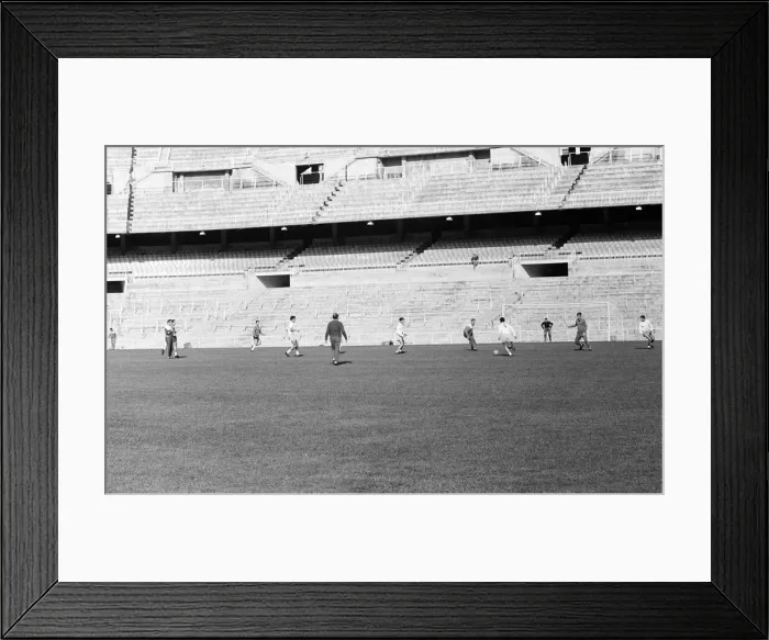 Framed Print : Behind the scenes at Real Madrid Football Club, Santiago Bernabeu Stadium, Madrid, Spain