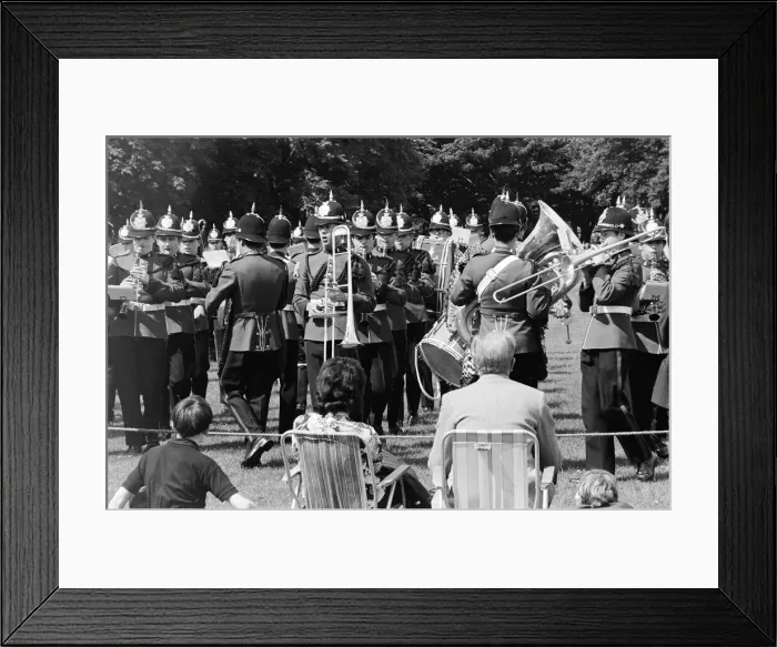 Framed Print : Green Howards Band, Albert Park. 1972 Framed Print : Green Howards Band, Albert Park. 1972