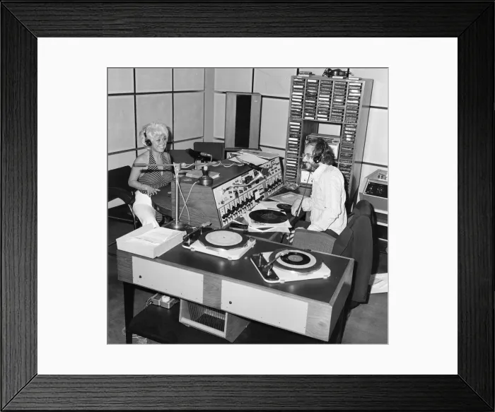 Framed Print : Barbara Windsor, Actress, 7th July 1976. Pictured, being interviewed by a local radio Framed Print : Barbara Windsor, Actress, 7th July 1976. Pictured, being interviewed by a local radio