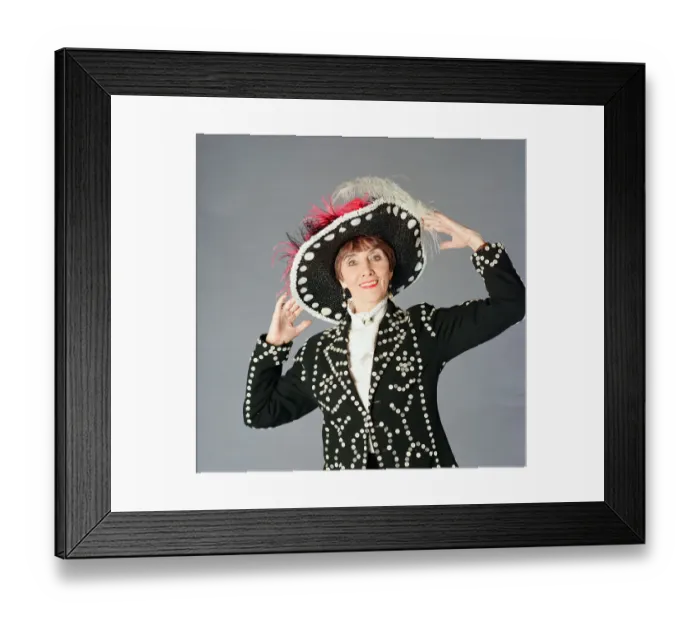 Framed Print : June Brown dressed as a Pearly Queen. 24th January 1995