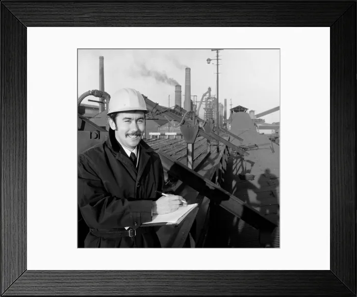 Framed Print : New personnel manager at Skinningrove. 1971 Framed Print : New personnel manager at Skinningrove. 1971