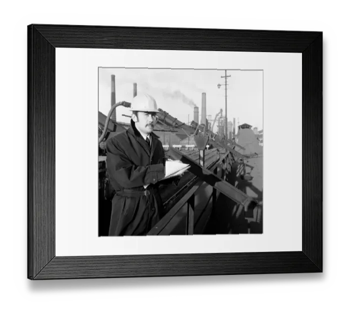 Framed Print : New personnel manager at Skinningrove. 1971 Framed Print : New personnel manager at Skinningrove. 1971