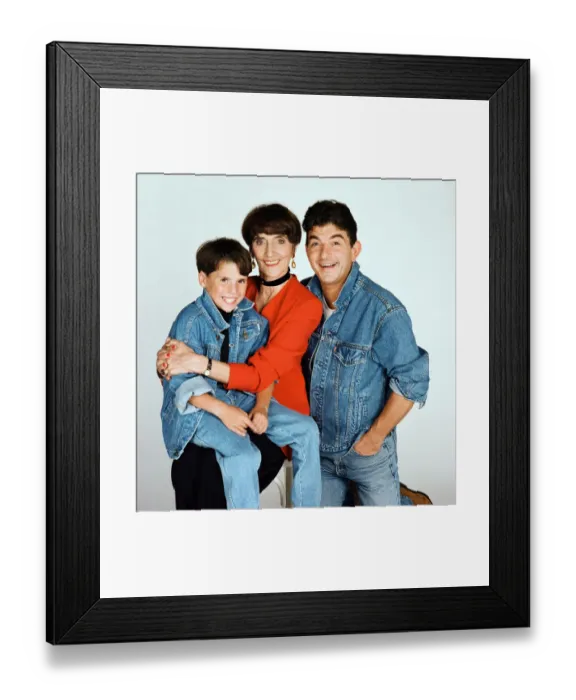 Framed Print : Eastenders stars John Altman (Nick Cotton), Rossi Higgins (Ashley Cotton
