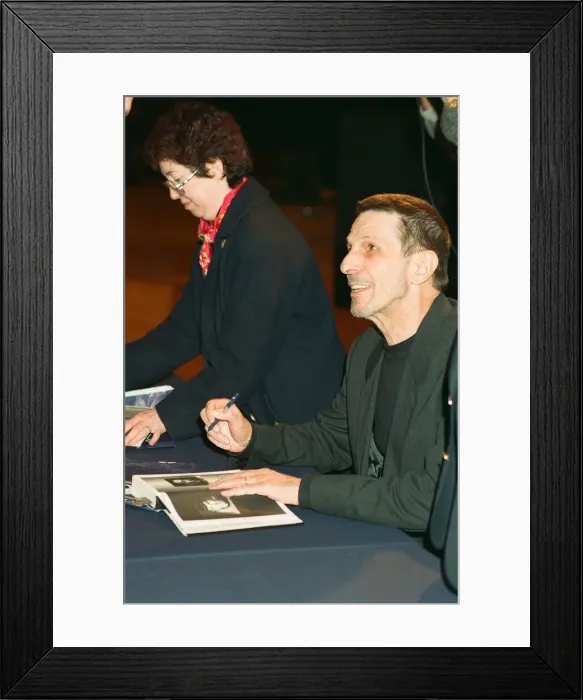 Framed Print : Leonard Nimoy signs copies of his new book at the Hexagon, Reading. 17th November 1995