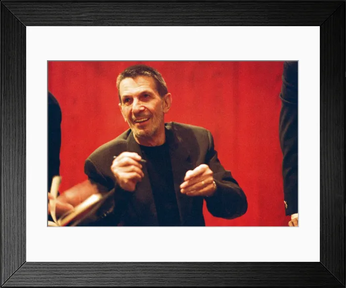 Framed Print : Leonard Nimoy signs copies of his new book at the Hexagon, Reading. 17th November 1995