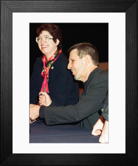 Framed Print : Leonard Nimoy signs copies of his new book at the Hexagon, Reading. 17th November 1995 Framed Print : Leonard Nimoy signs copies of his new book at the Hexagon, Reading. 17th November 1995