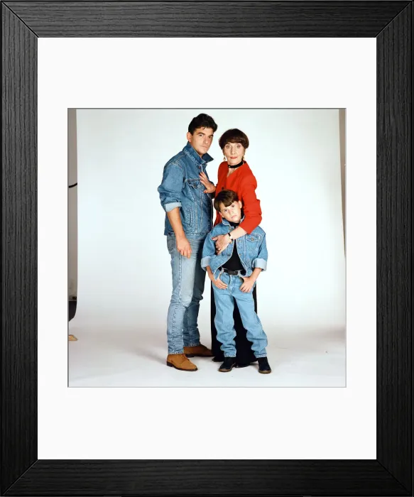 Framed Print : Eastenders stars John Altman (Nick Cotton), Rossi Higgins (Ashley Cotton Framed Print : Eastenders stars John Altman (Nick Cotton), Rossi Higgins (Ashley Cotton