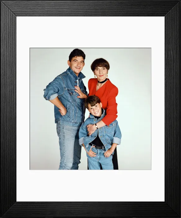 Framed Print : Eastenders stars John Altman (Nick Cotton), Rossi Higgins (Ashley Cotton Framed Print : Eastenders stars John Altman (Nick Cotton), Rossi Higgins (Ashley Cotton