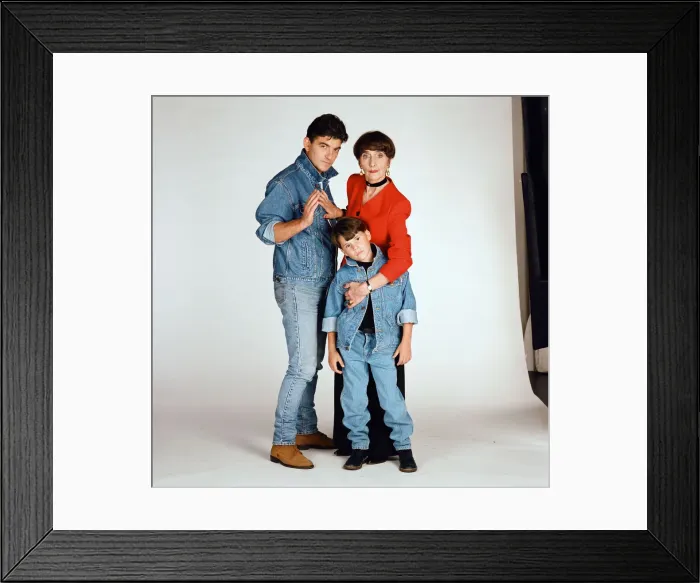 Framed Print : Eastenders stars John Altman (Nick Cotton), Rossi Higgins (Ashley Cotton Framed Print : Eastenders stars John Altman (Nick Cotton), Rossi Higgins (Ashley Cotton