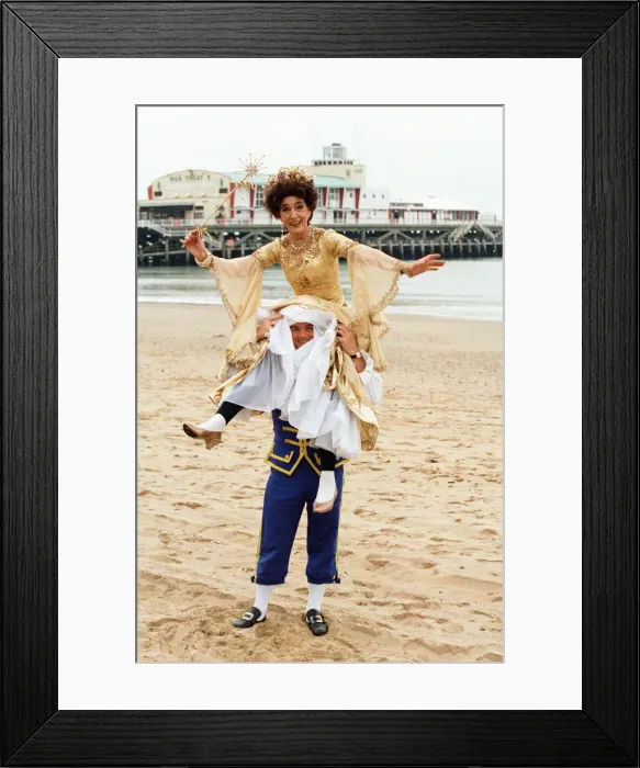 Framed Print : Stefan Dennis and June Brown in Bournemouth to star in the pantomime Cinderella Framed Print : Stefan Dennis and June Brown in Bournemouth to star in the pantomime Cinderella