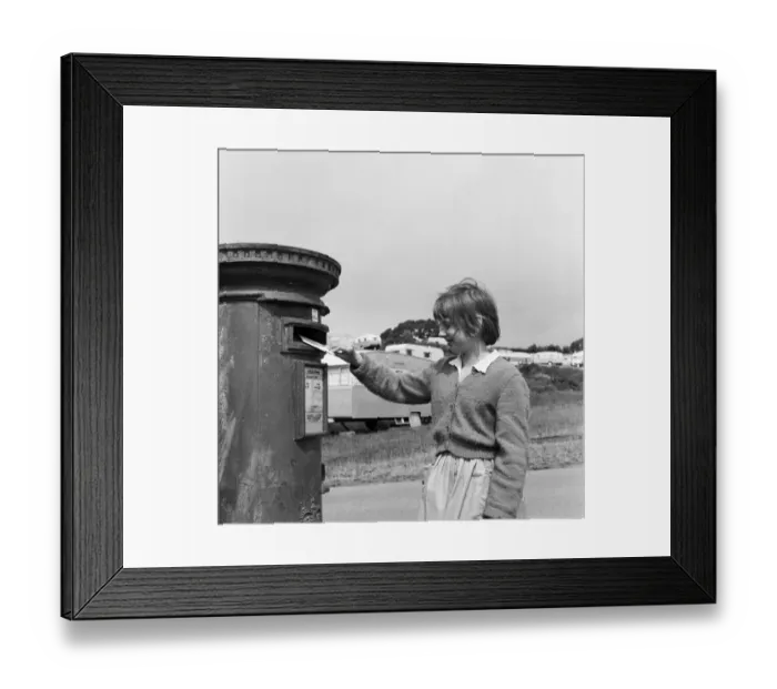 Framed Print : Sandy Bay Caravan site, near Exmouth, Devon. 14th July 1961 Framed Print : Sandy Bay Caravan site, near Exmouth, Devon. 14th July 1961