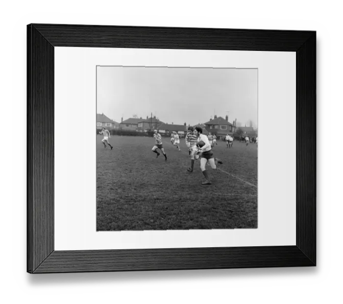 Framed Print : Rugby match in Acklam, Middlesbrough. 1971 Framed Print : Rugby match in Acklam, Middlesbrough. 1971