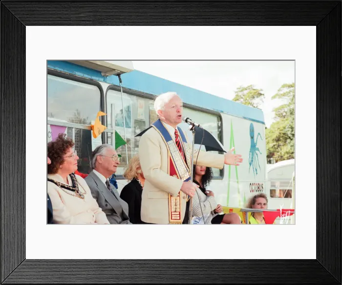 Framed Print : Paul Daniels, magician, opens the St Lukes Gala Fun Day, Middlesbrough Framed Print : Paul Daniels, magician, opens the St Lukes Gala Fun Day, Middlesbrough