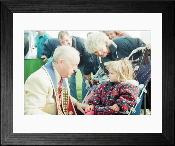 Framed Print : Paul Daniels, magician, opens the St Lukes Gala Fun Day, Middlesbrough Framed Print : Paul Daniels, magician, opens the St Lukes Gala Fun Day, Middlesbrough