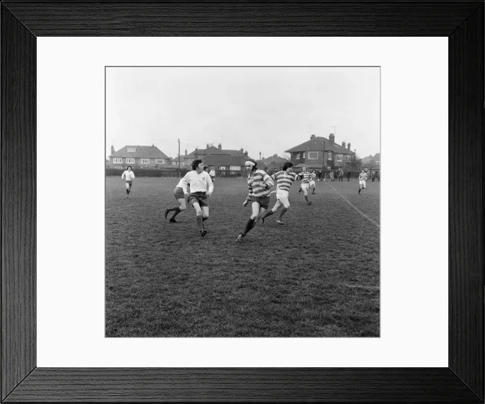 Framed Print : Rugby match in Acklam, Middlesbrough. 1971 Framed Print : Rugby match in Acklam, Middlesbrough. 1971