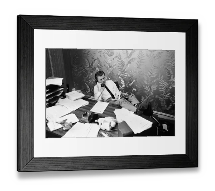 Framed Print : Roy Tempest, Theatrical Agent, London, 21st April 1964