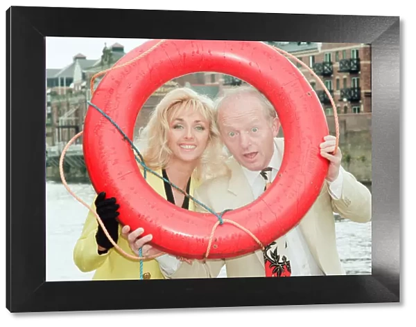 Paul Daniels, magician, pictured with wife Debbie McGee, at the riverside, in York