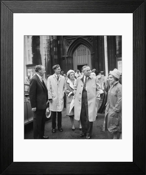 Framed Print : Shadow Foreign Secretary Harold Wilson pictured with wife Mary Wilson Framed Print : Shadow Foreign Secretary Harold Wilson pictured with wife Mary Wilson